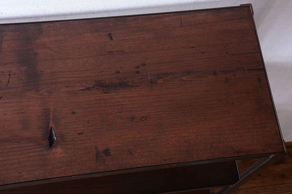 ラフジュ工房オリジナル　シンプルなアイアンラック(2)