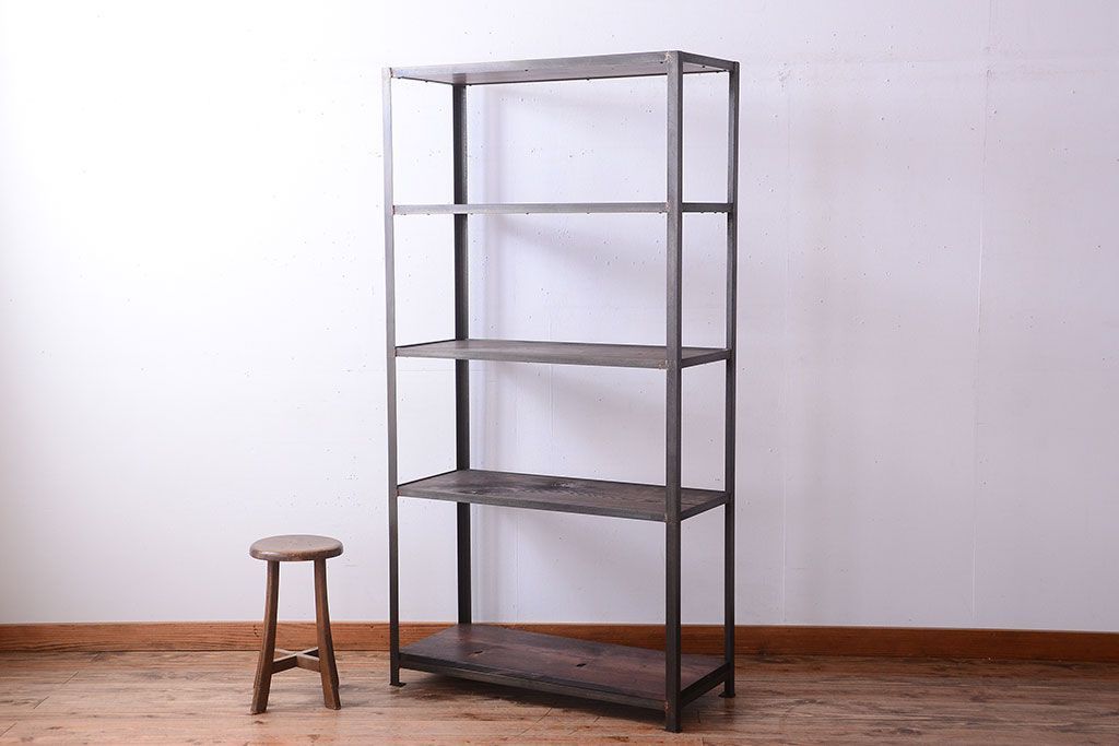 ラフジュ工房オリジナル　シンプルなアイアンラック(2)