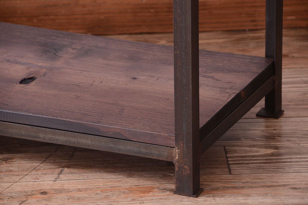 ラフジュ工房オリジナル　シンプルなアイアンラック(2)