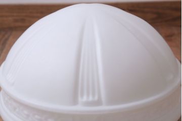 ジャンク品　大正ロマン!お洒落な陽刻ガラス天井照明