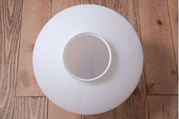 ジャンク品　大正ロマン!お洒落な陽刻ガラス天井照明