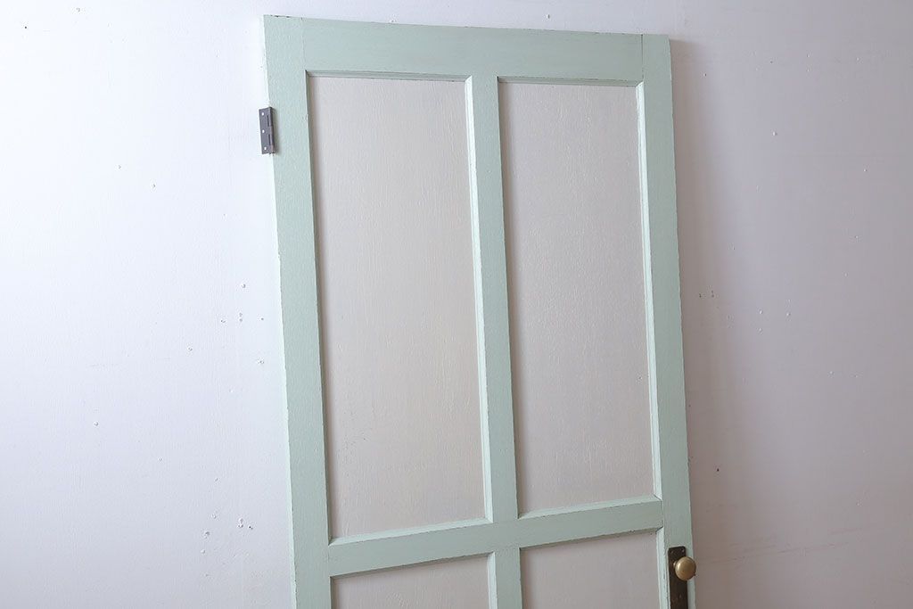 アンティークペイント　ミントグリーン×アンティークホワイト　ドア