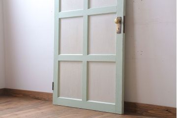 アンティークペイント　ミントグリーン×アンティークホワイト　ドア