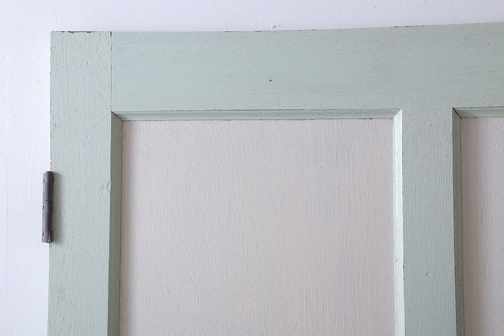 アンティークペイント　ミントグリーン×アンティークホワイト　ドア