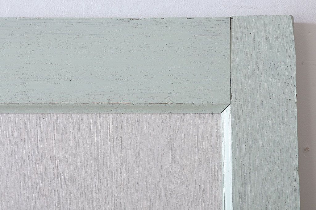 アンティークペイント　ミントグリーン×アンティークホワイト　ドア