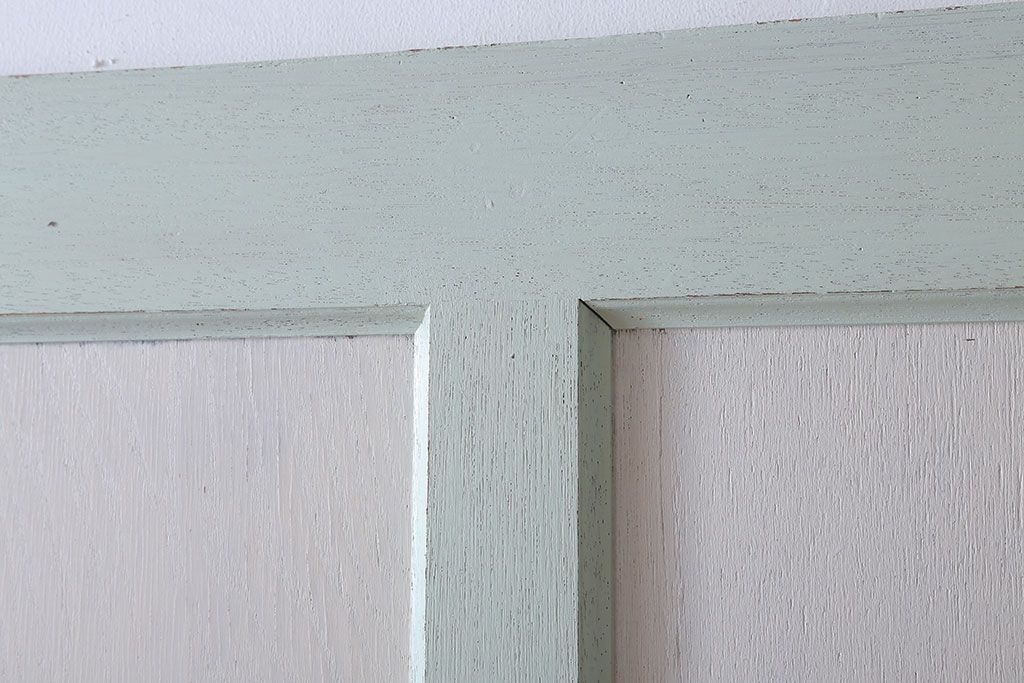 アンティークペイント　ミントグリーン×アンティークホワイト　ドア