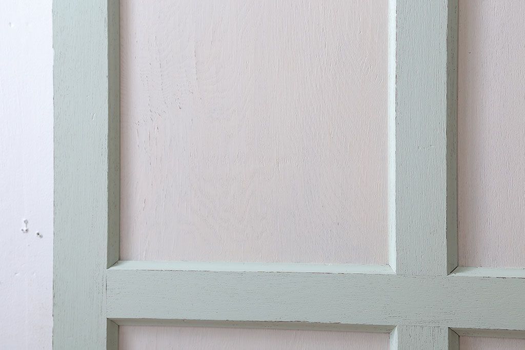 アンティークペイント　ミントグリーン×アンティークホワイト　ドア
