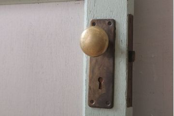 アンティークペイント　ミントグリーン×アンティークホワイト　ドア