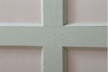 アンティークペイント　ミントグリーン×アンティークホワイト　ドア