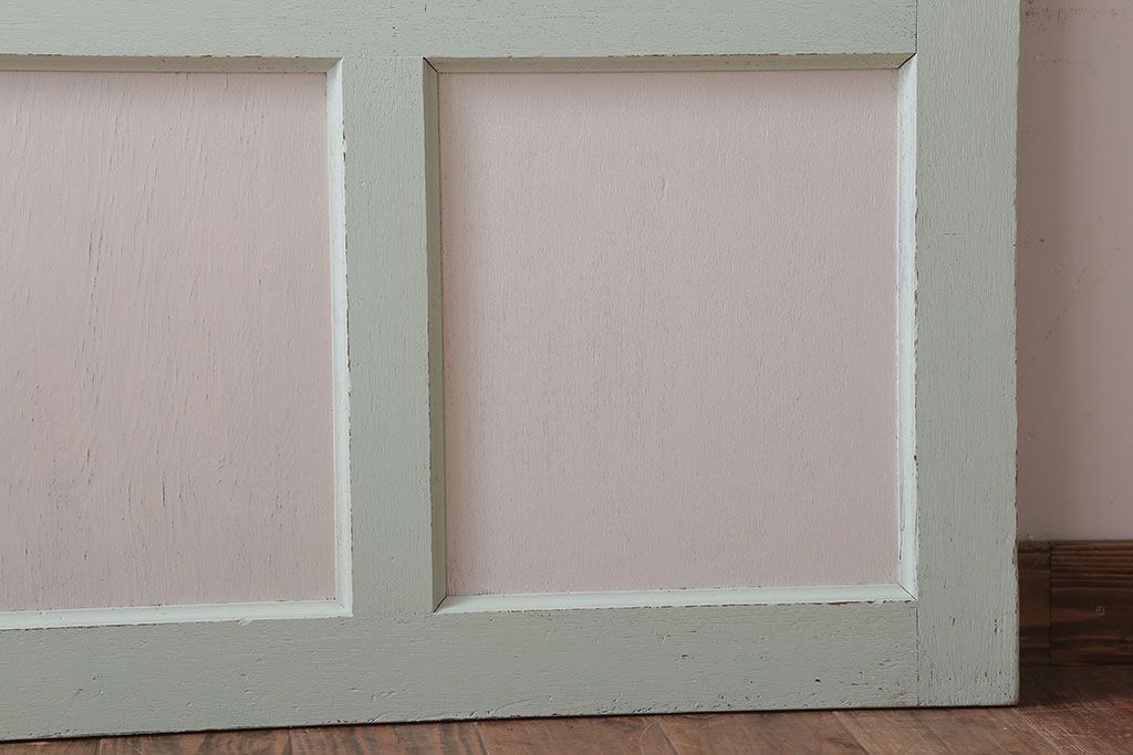 アンティークペイント　ミントグリーン×アンティークホワイト　ドア