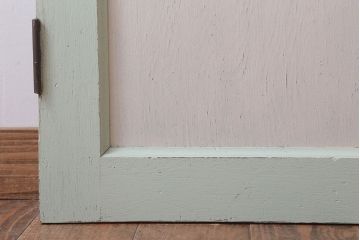 アンティークペイント　ミントグリーン×アンティークホワイト　ドア