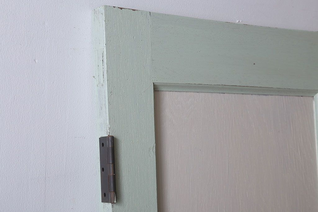 アンティークペイント　ミントグリーン×アンティークホワイト　ドア