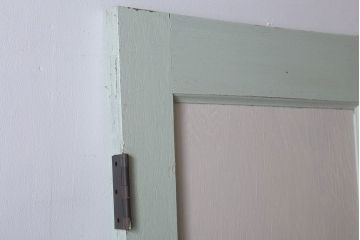 アンティークペイント　ミントグリーン×アンティークホワイト　ドア