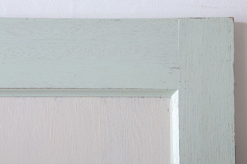 アンティークペイント　ミントグリーン×アンティークホワイト　ドア