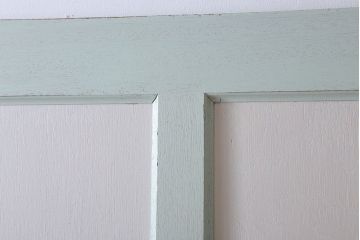 アンティークペイント　ミントグリーン×アンティークホワイト　ドア