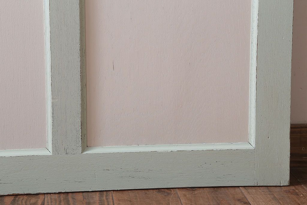 アンティークペイント　ミントグリーン×アンティークホワイト　ドア