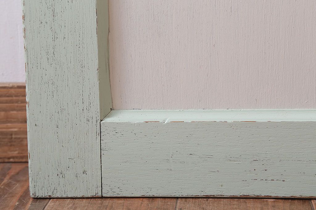 アンティークペイント　ミントグリーン×アンティークホワイト　ドア