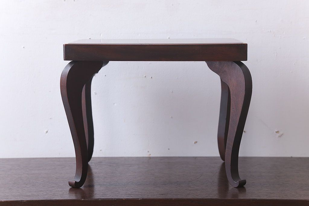 アンティーク雑貨　和製アンティーク　脚付き!古い欅材の花台