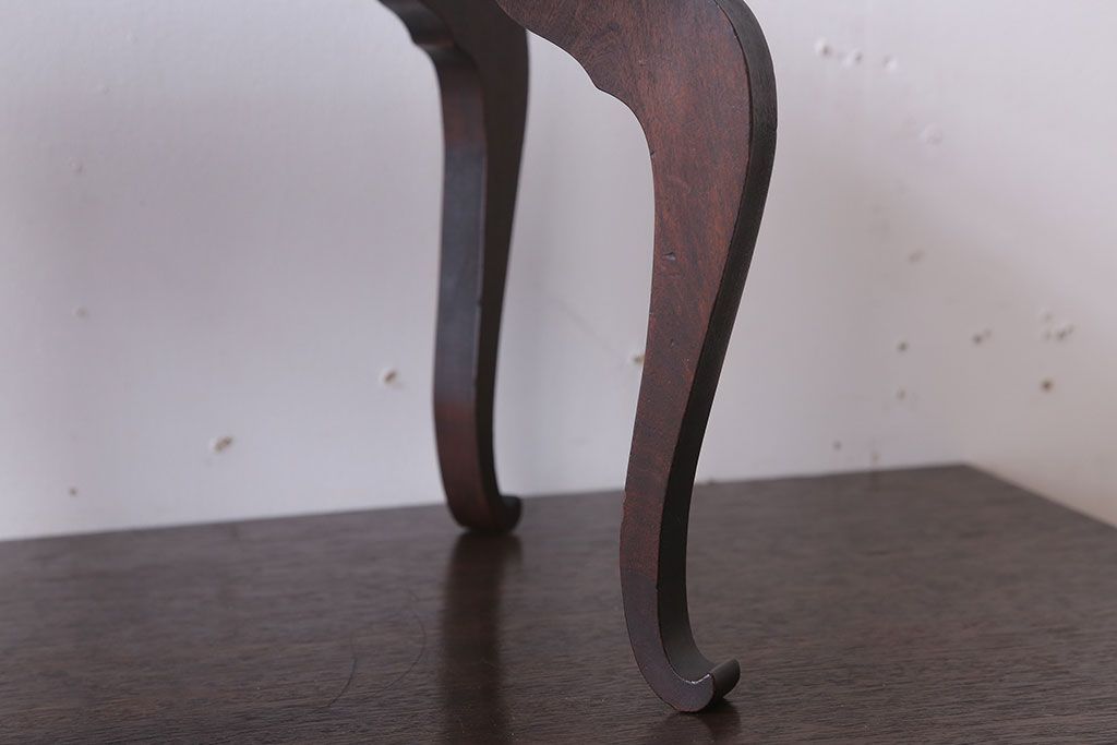 アンティーク雑貨　和製アンティーク　脚付き!古い欅材の花台