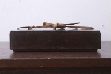 アンティーク雑貨　古民具・骨董　明治〜大正期　漆塗り!古い小物収納箱(文箱・木箱・小箱)