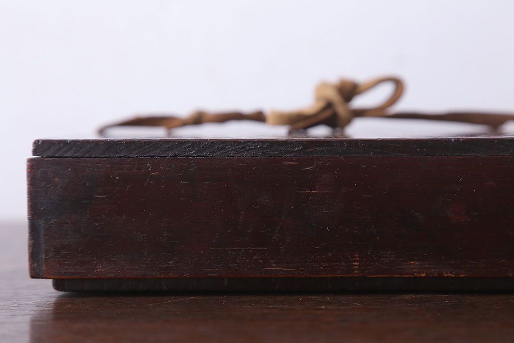 アンティーク雑貨　古民具・骨董　明治〜大正期　漆塗り!古い小物収納箱(文箱・木箱・小箱)
