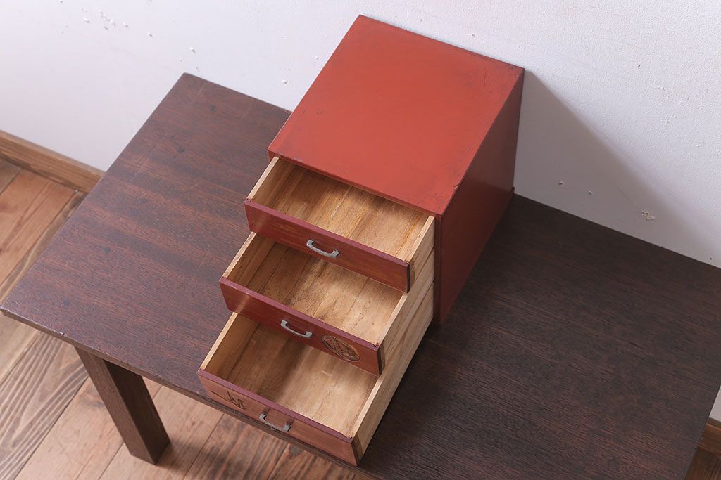 レトロ家具　昭和レトロ　小さなアンティーク小引き出し