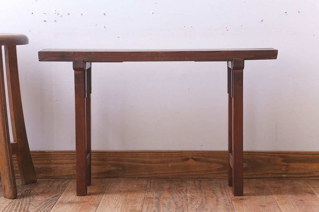 アンティーク雑貨　和製アンティーク　古い木製の飾り台(2)