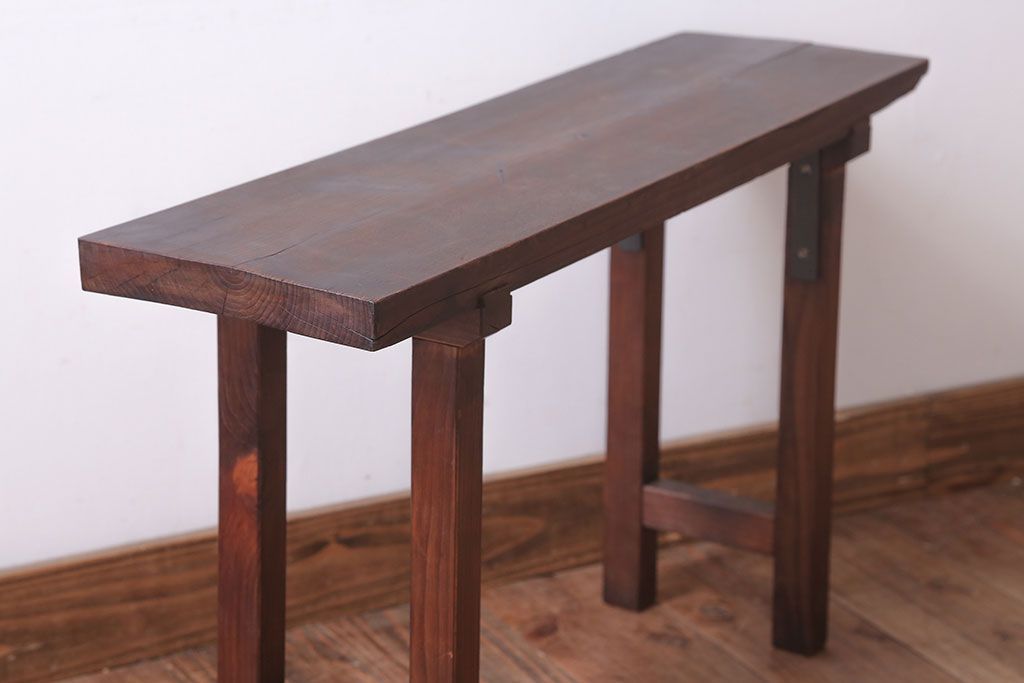 アンティーク雑貨　和製アンティーク　古い木製の飾り台(2)