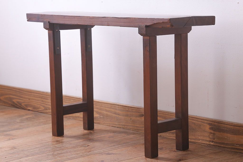 アンティーク雑貨　和製アンティーク　古い木製の飾り台(2)