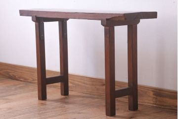 アンティーク雑貨　和製アンティーク　古い木製の飾り台(2)