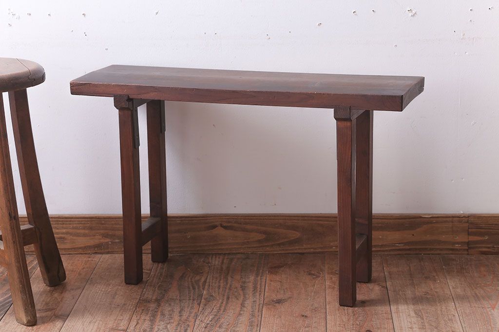 アンティーク雑貨　和製アンティーク　古い木製の飾り台(2)