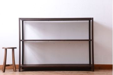 ラフジュ工房オリジナル　シンプルな背の低いアイアンラック(1)