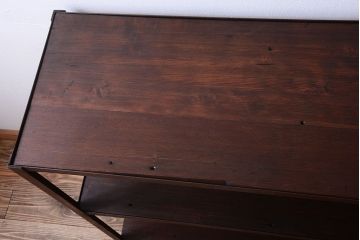 ラフジュ工房オリジナル　シンプルな背の低いアイアンラック(1)