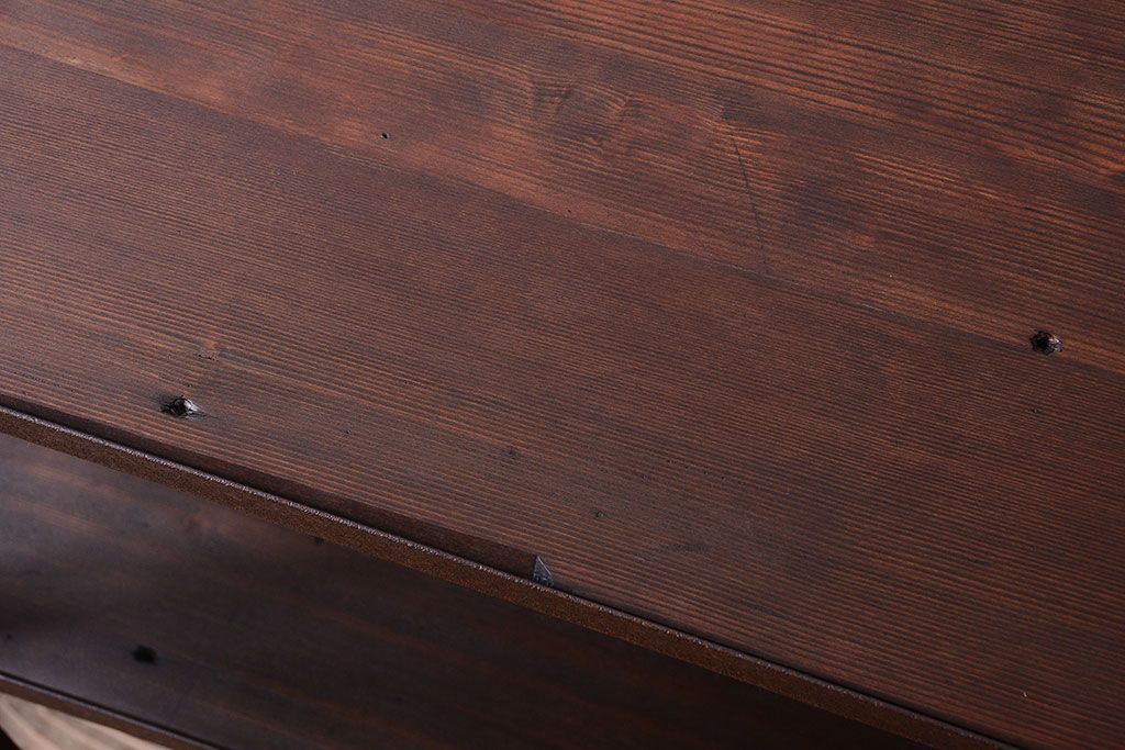 ラフジュ工房オリジナル　シンプルな背の低いアイアンラック(1)