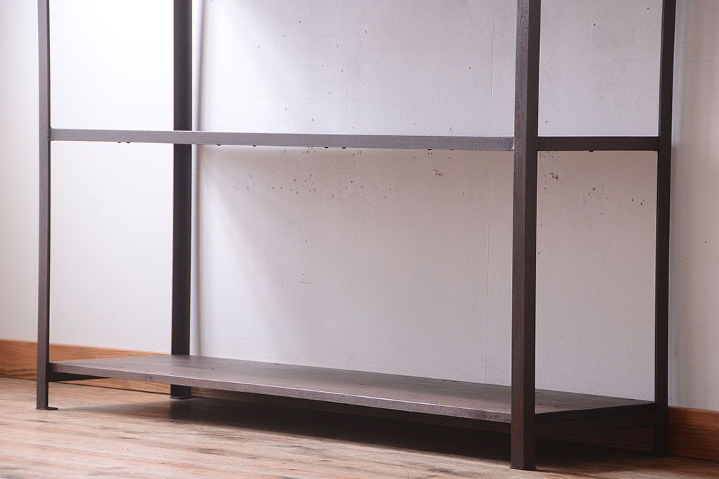 ラフジュ工房オリジナル　シンプルな背の低いアイアンラック(1)