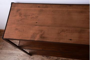 ラフジュ工房オリジナル　シンプルな背の低いアイアンラック(2)