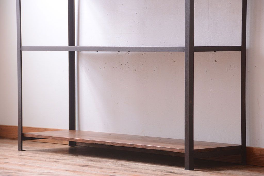 ラフジュ工房オリジナル　シンプルな背の低いアイアンラック(2)