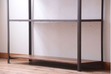 ラフジュ工房オリジナル　シンプルな背の低いアイアンラック(2)