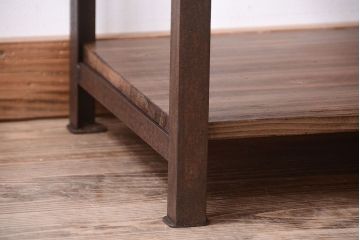 ラフジュ工房オリジナル　シンプルな背の低いアイアンラック(2)