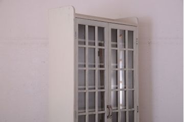 レトロ家具　昭和レトロ　大ぶりなペイント本箱(ブックケース)(2)