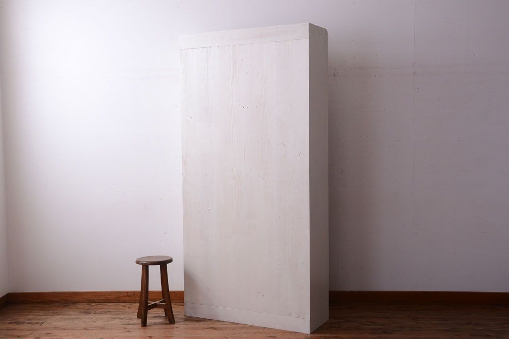 レトロ家具　昭和レトロ　大ぶりなペイント本箱(ブックケース)(2)