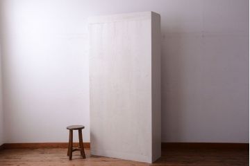 レトロ家具　昭和レトロ　大ぶりなペイント本箱(ブックケース)(2)