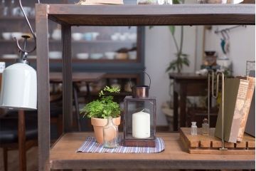 ラフジュ工房オリジナル　シンプルな背の低いアイアンラック(小)(1)