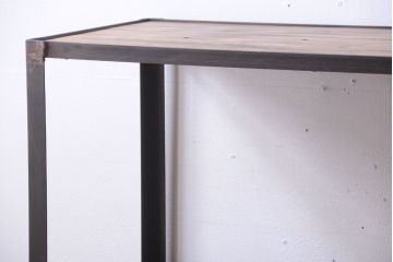 ラフジュ工房オリジナル　シンプルな背の低いアイアンラック(小)(1)