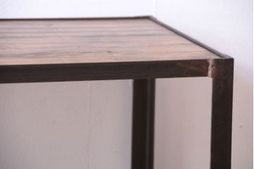 ラフジュ工房オリジナル　シンプルな背の低いアイアンラック(小)(1)