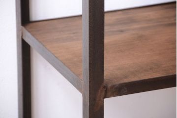 ラフジュ工房オリジナル　シンプルな背の低いアイアンラック(小)(1)