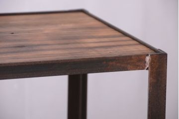 ラフジュ工房オリジナル　シンプルな背の低いアイアンラック(小)(1)