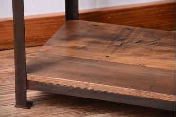 ラフジュ工房オリジナル　シンプルな背の低いアイアンラック(小)(1)