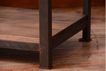 ラフジュ工房オリジナル　シンプルな背の低いアイアンラック(小)(1)