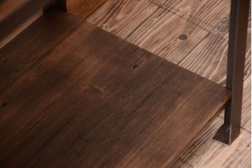 ラフジュ工房オリジナル　シンプルな背の低いアイアンラック(小)(2)